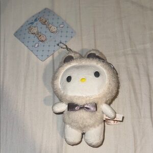 Hello kitty Plush Keychain snow bunny